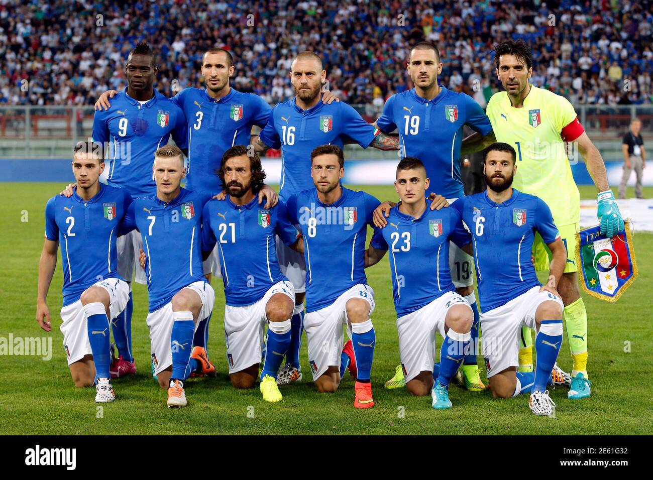 Italy S National Soccer Team Players Pose For A Photo Before Their International Friendly Soccer Match Against