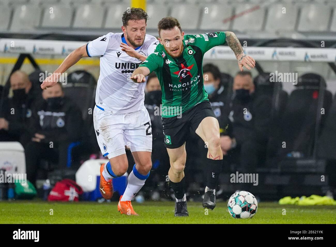 Bruges Belgium January 28 Mats Rits Of Club Brugge Dino Hotic Of Cercle Brugge During The Pro League Match Between Cercle Brugge And Club Brugge Stock Photo Alamy