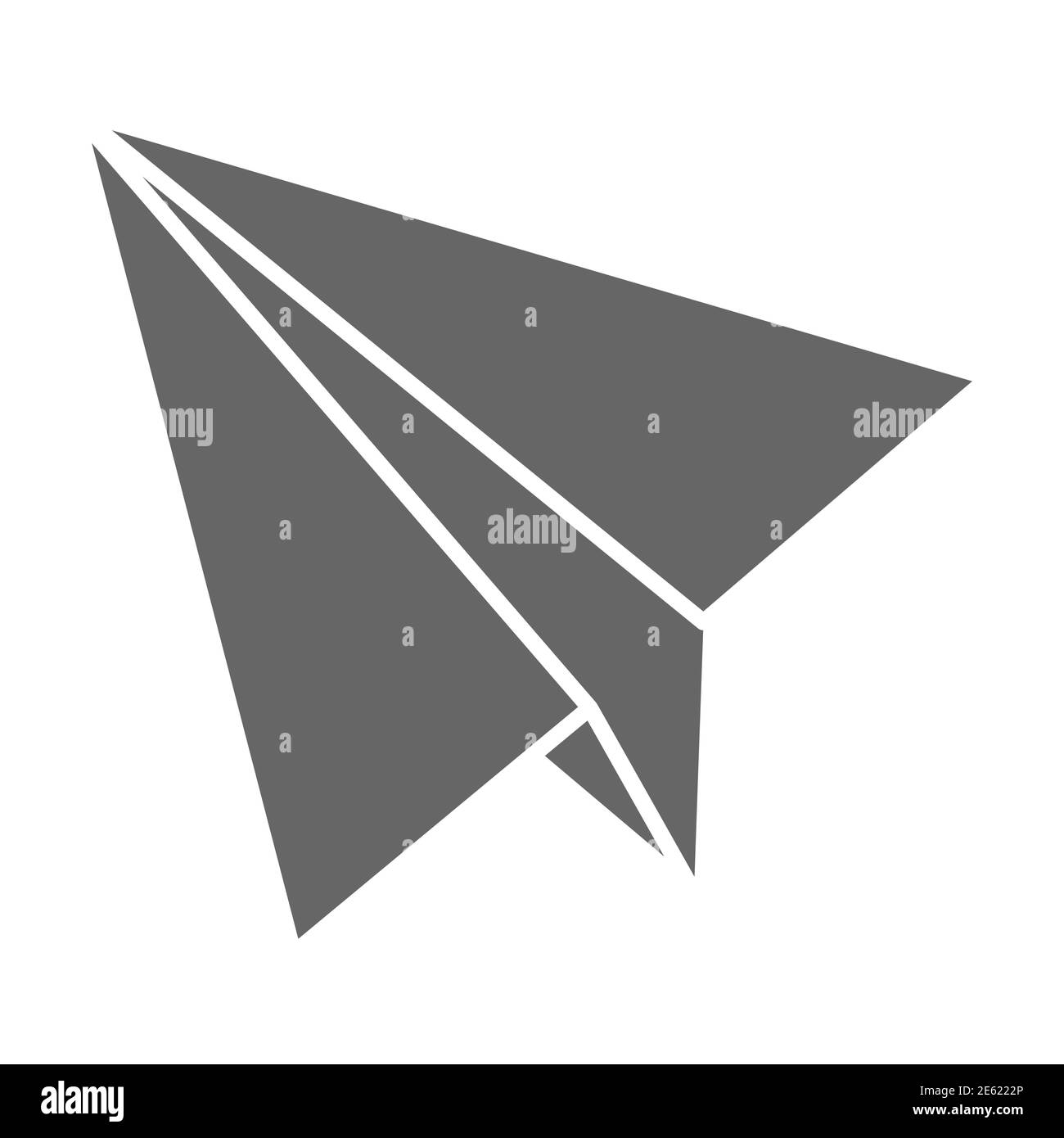 Paper Airplane solid icon, delivery symbol, Paper plane vector sign on ...