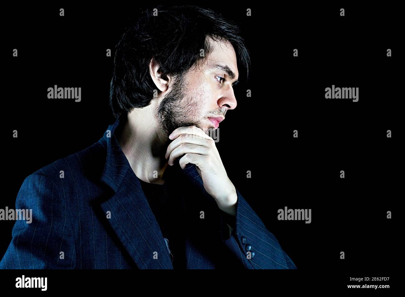 Person from side face hi-res stock photography and images - Alamy