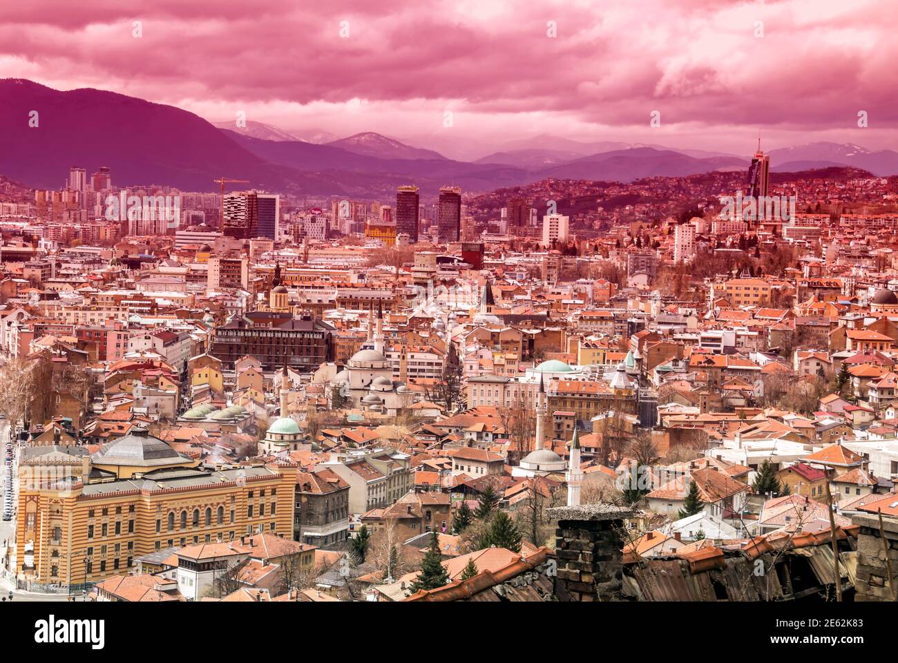 Cityscape of Sarajevo, Bosnia and Herzegovina Stock Photo - Alamy
