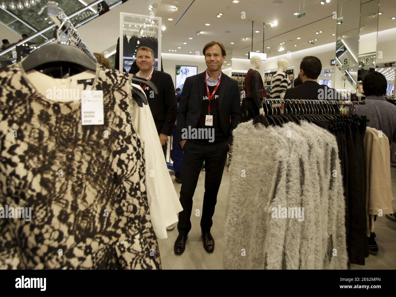 Hennes & Mauritz (H&M) CEO Karl-Johan Persson stands at the newly opened  Hennes & Mauritz (H&M) store in Peru, at the Jockey Plaza mall in Lima, May  9, 2015. Swedish fashion giant