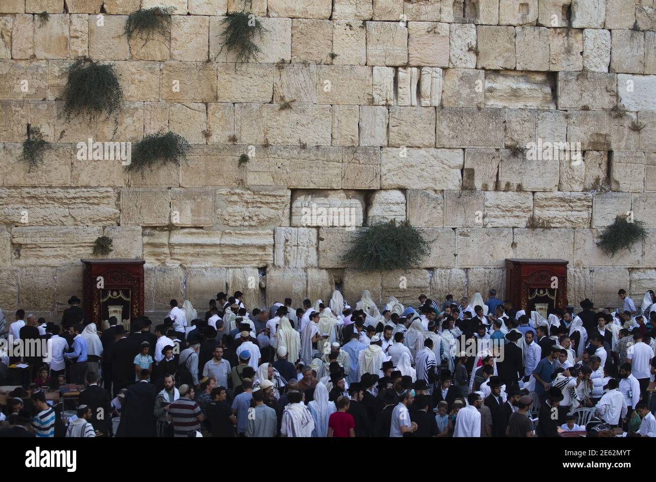 Jewish Worshippers Pray At The Western Wall In Jerusalem s Old City On 