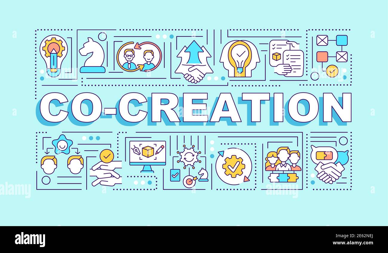 Successful collective creativity word concepts banner Stock Vector