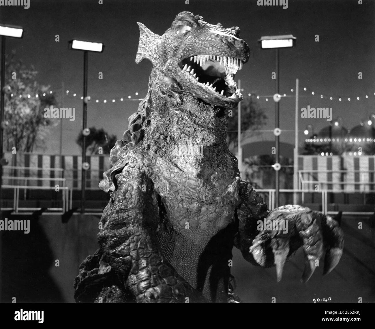 Giant Lizard Monster from GORGO 1961 director EUGENE LOURIE  filmed at MGM British Studios Boreham Wood King Brothers Productions / British Lion - Columbia Distributors (BLC) Stock Photo
