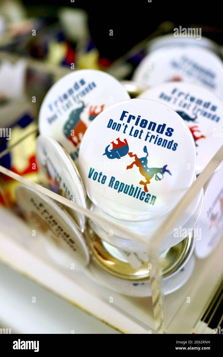 Souvenirs at the Little White House in Key West, Florida, FL USA.  Southern most point in the continental USA. Stock Photo