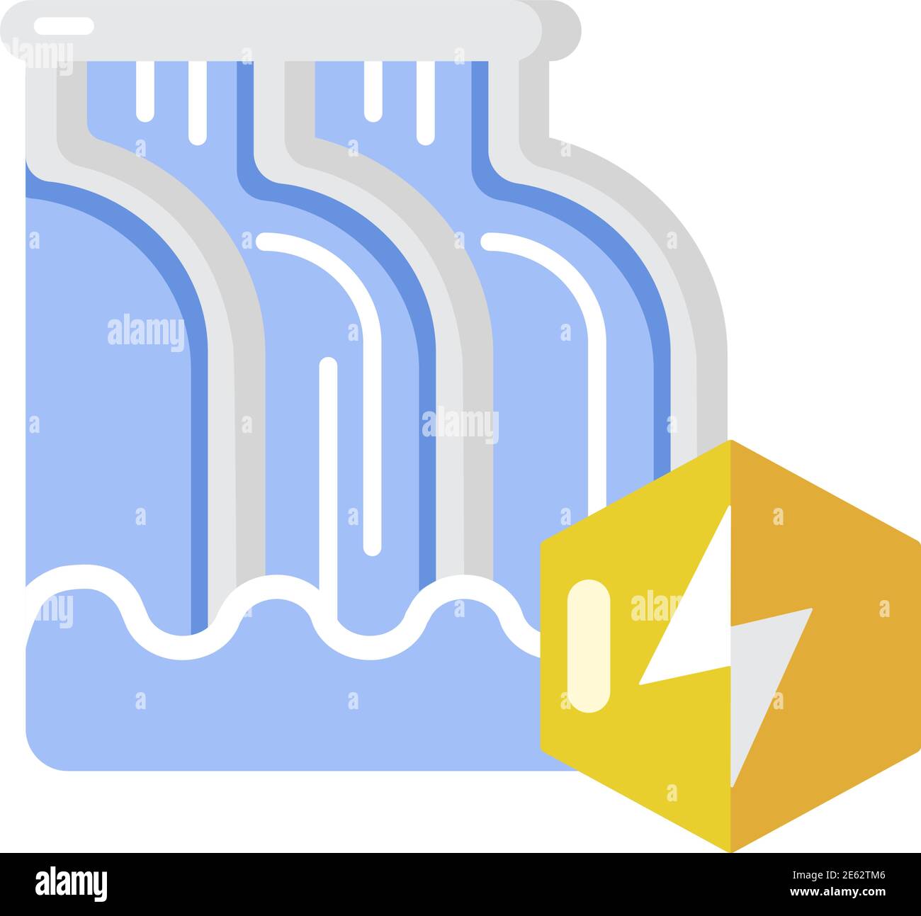 Hydroelectric power station vector flat color icon Stock Vector
