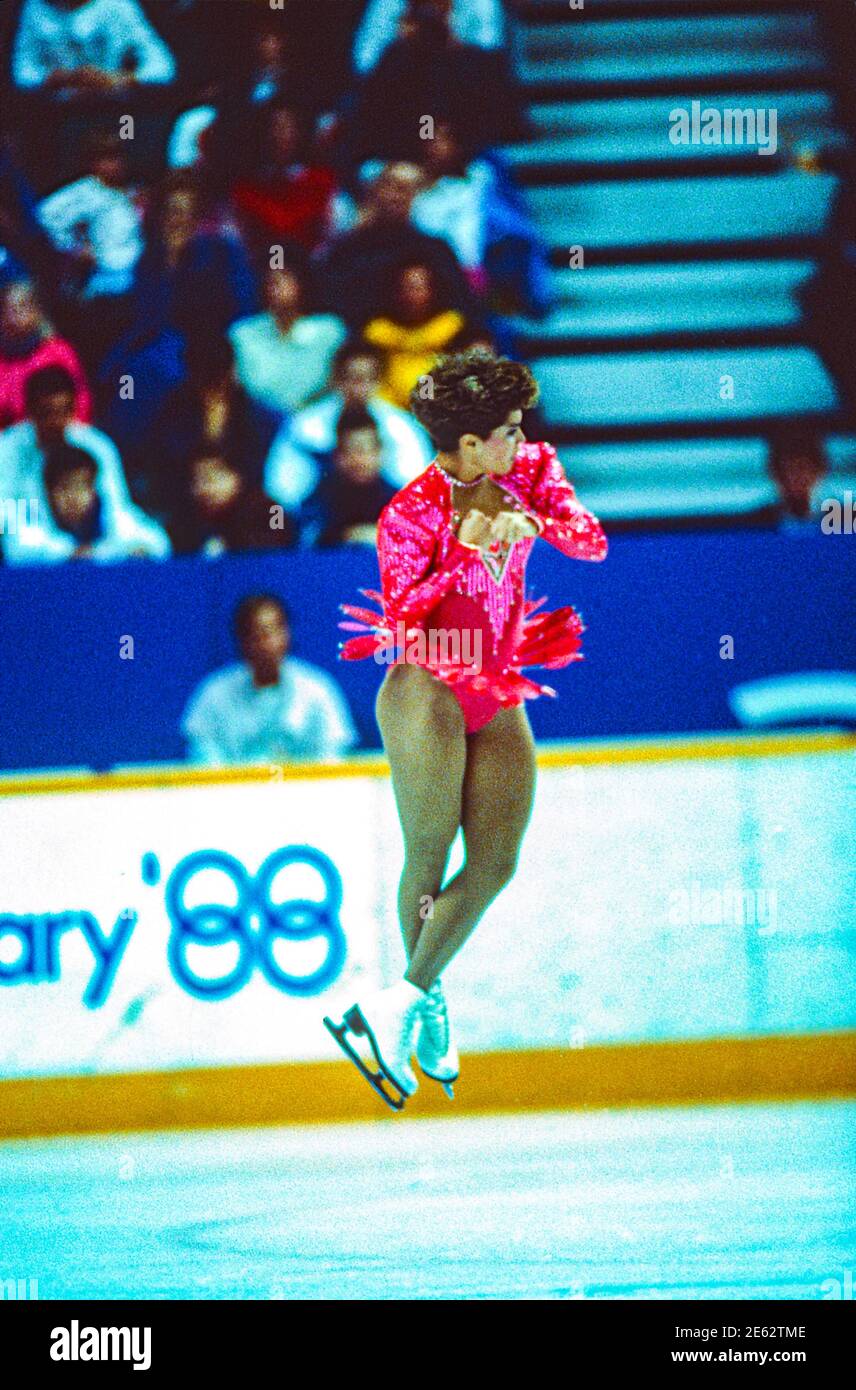 Jill Trenary (USA) competing in the Ladies Figure Skating Short Program