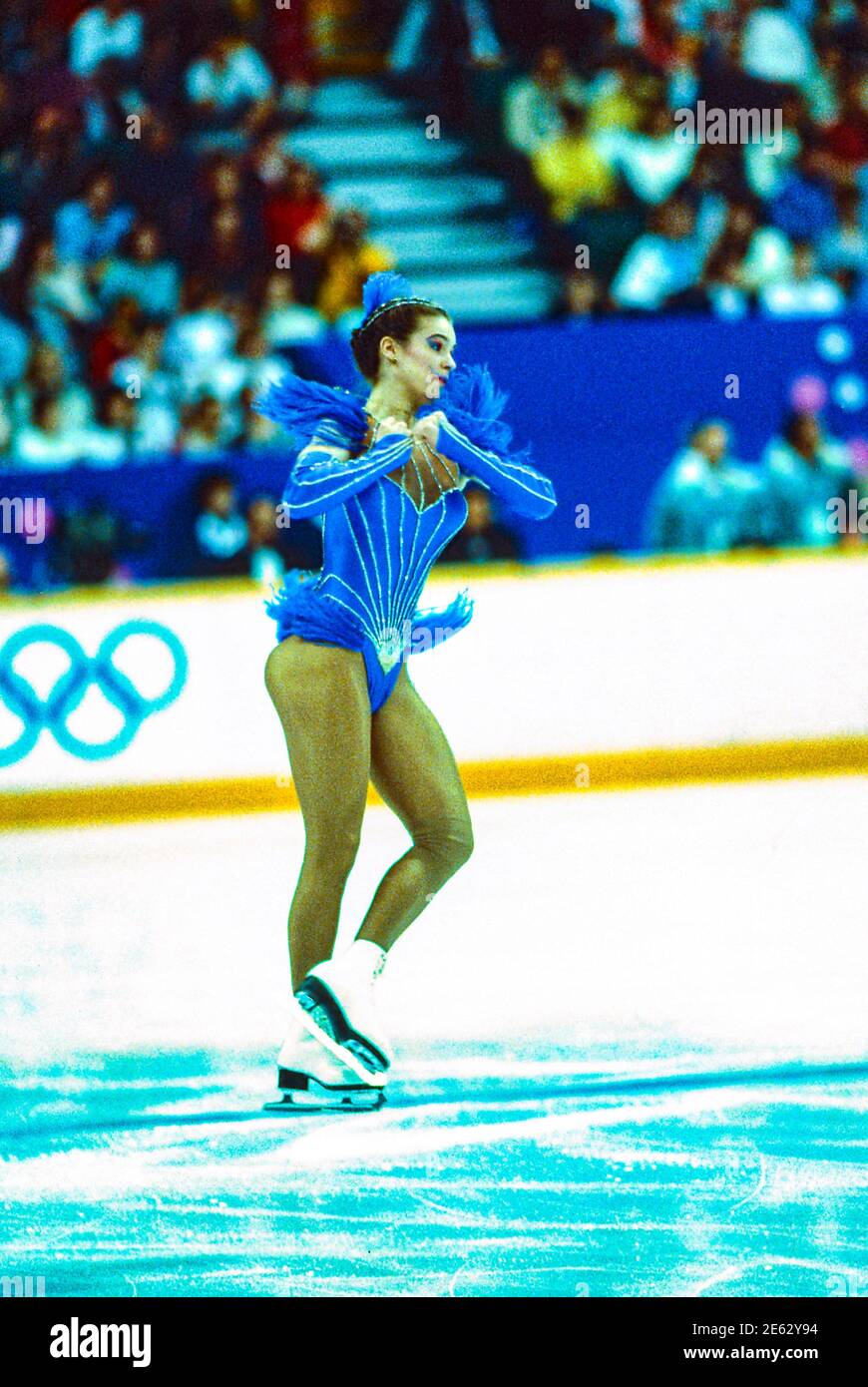 Katarina Witt (GDR) Gold medalist and Olympic Champion competing in the