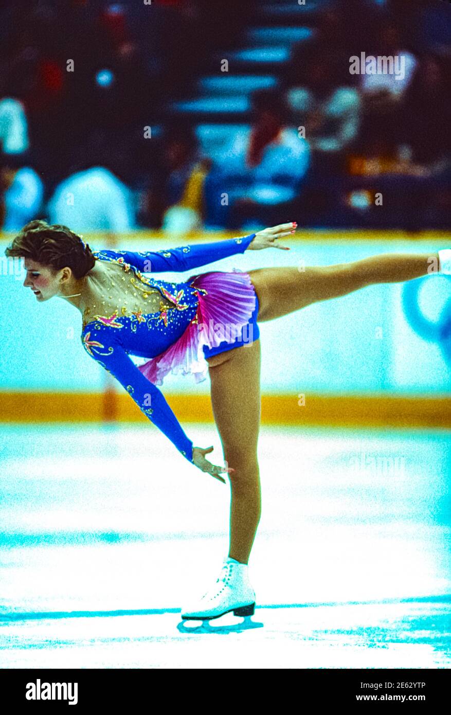 Caryn Kadavy (USA) competing in the Ladies Figure Skating Short Program