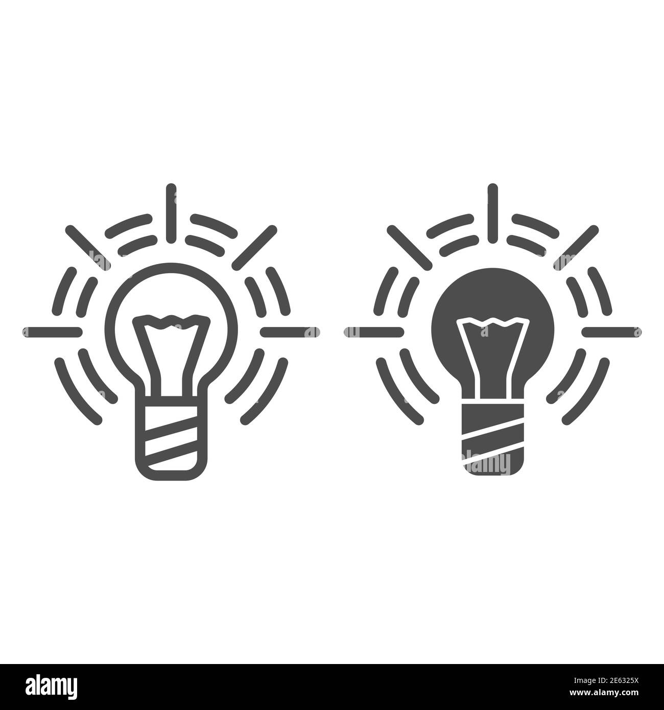 Light Bulb line and solid icon, business idea concept, Idea generator bulb  sign on white background, business innovation idea icon in outline style  Stock Vector Image & Art - Alamy