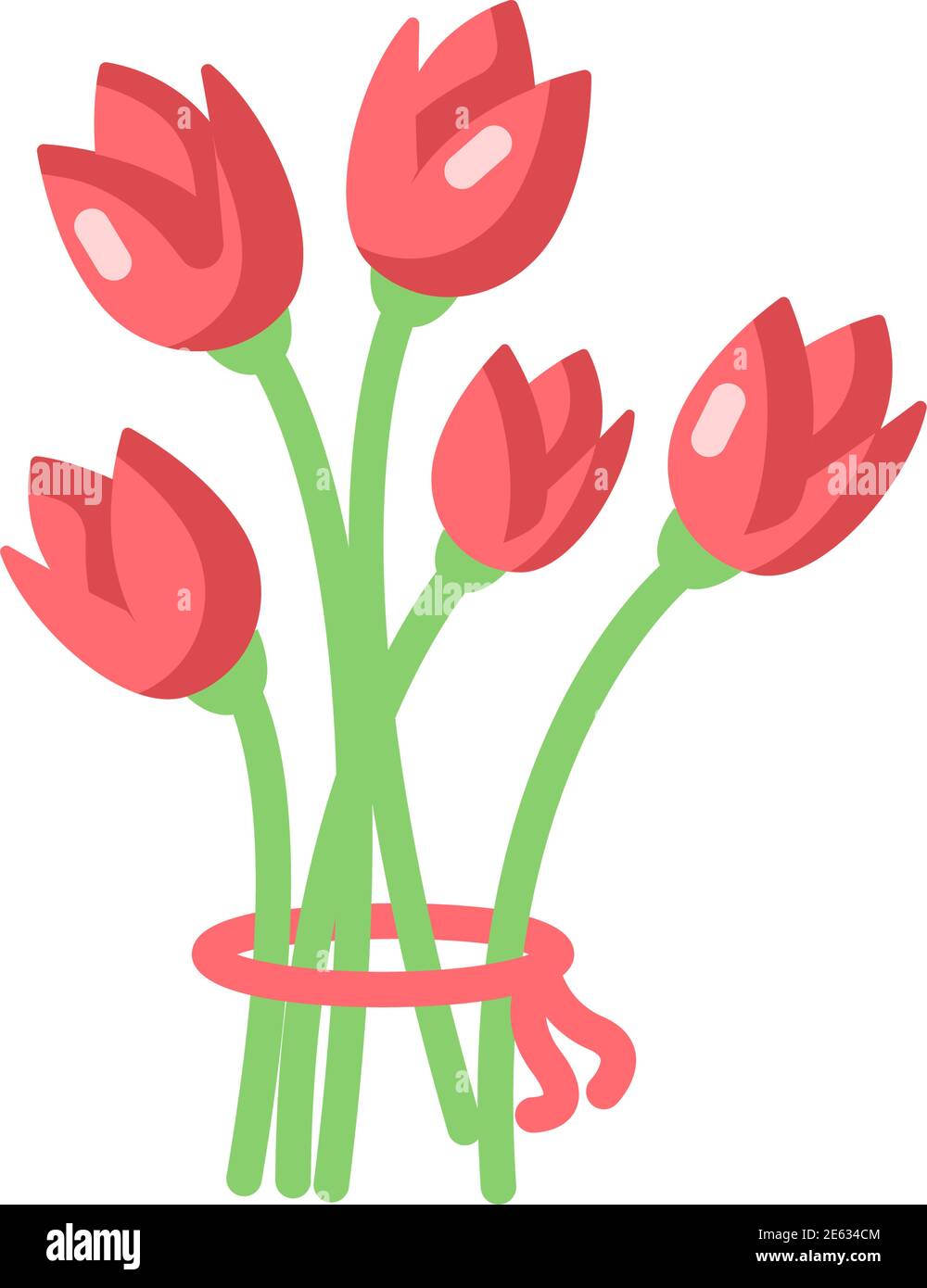 Flowers vector flat color icon Stock Vector