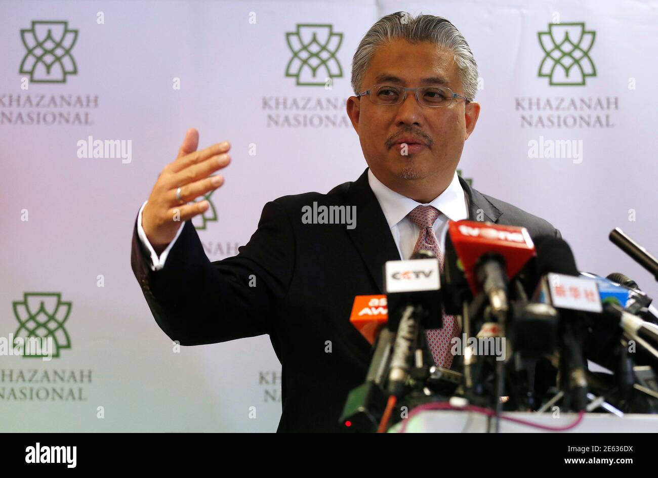 Managing Director Of Kazanah Nasional Berhad Tan Sri Dato Azman Mokhtar Speaks During A News Conference To Announce Malaysia Airlines Restructuring Plans At Petronas Towers In Kuala Lumpur August 29 2014 Malaysia