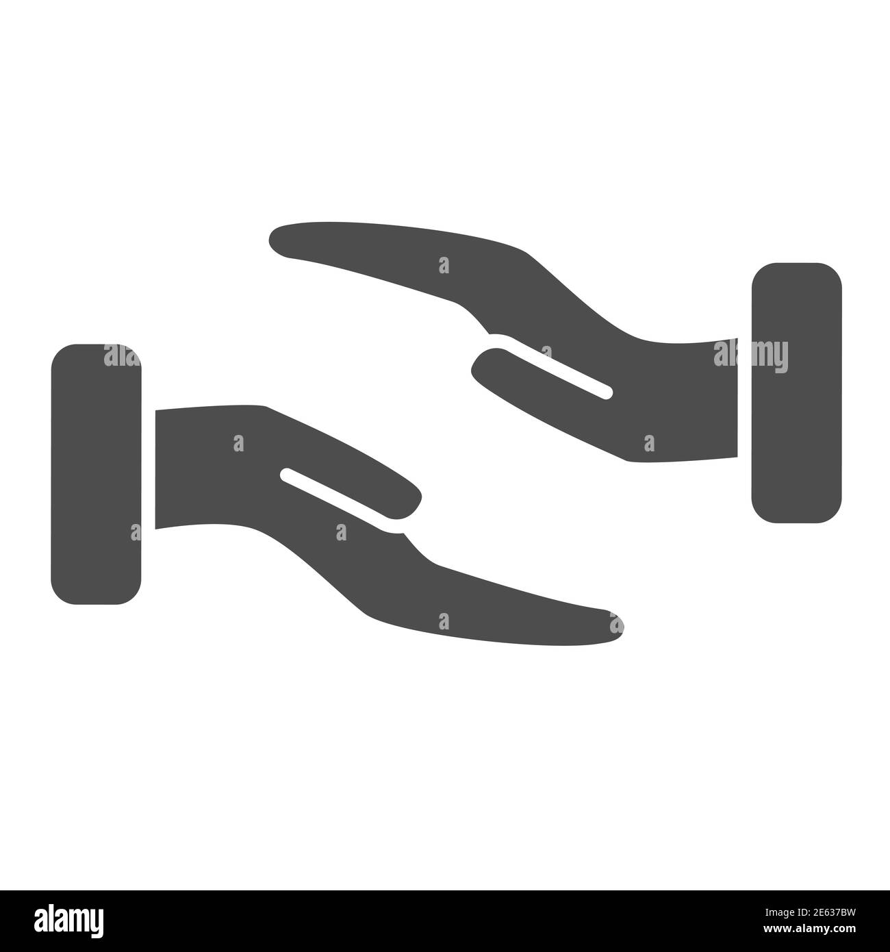 Support hands gesture solid icon, gestures concept, Charity or helping