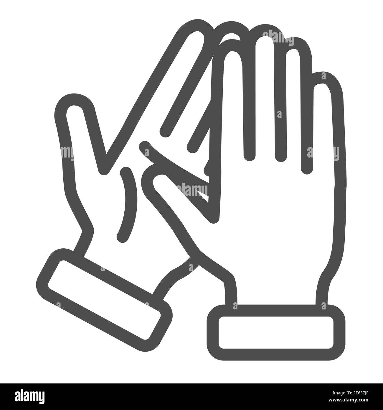 Applause line icon, gestures concept, bravo sign on white background, Hands clapping symbol in outline style for mobile concept and web design. Vector Stock Vector