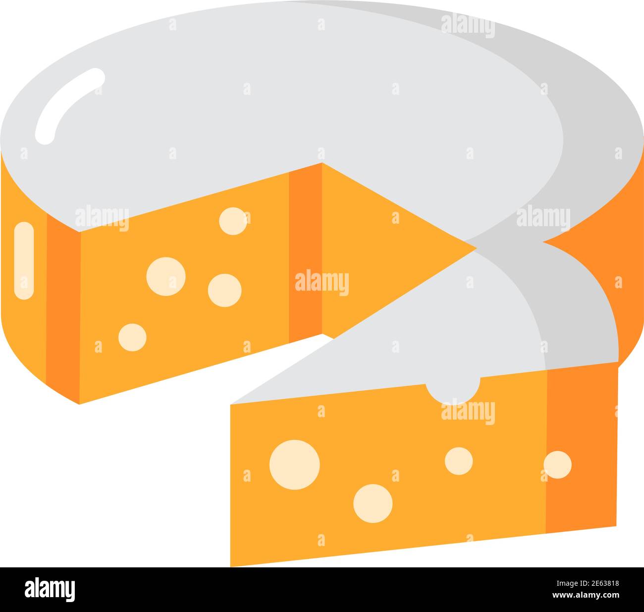 Blue cheese vector flat color icon Stock Vector