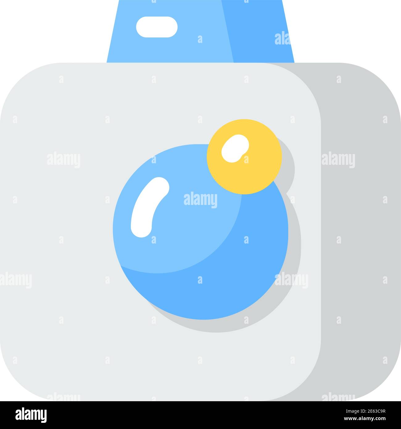 Camera app vector flat color icon Stock Vector