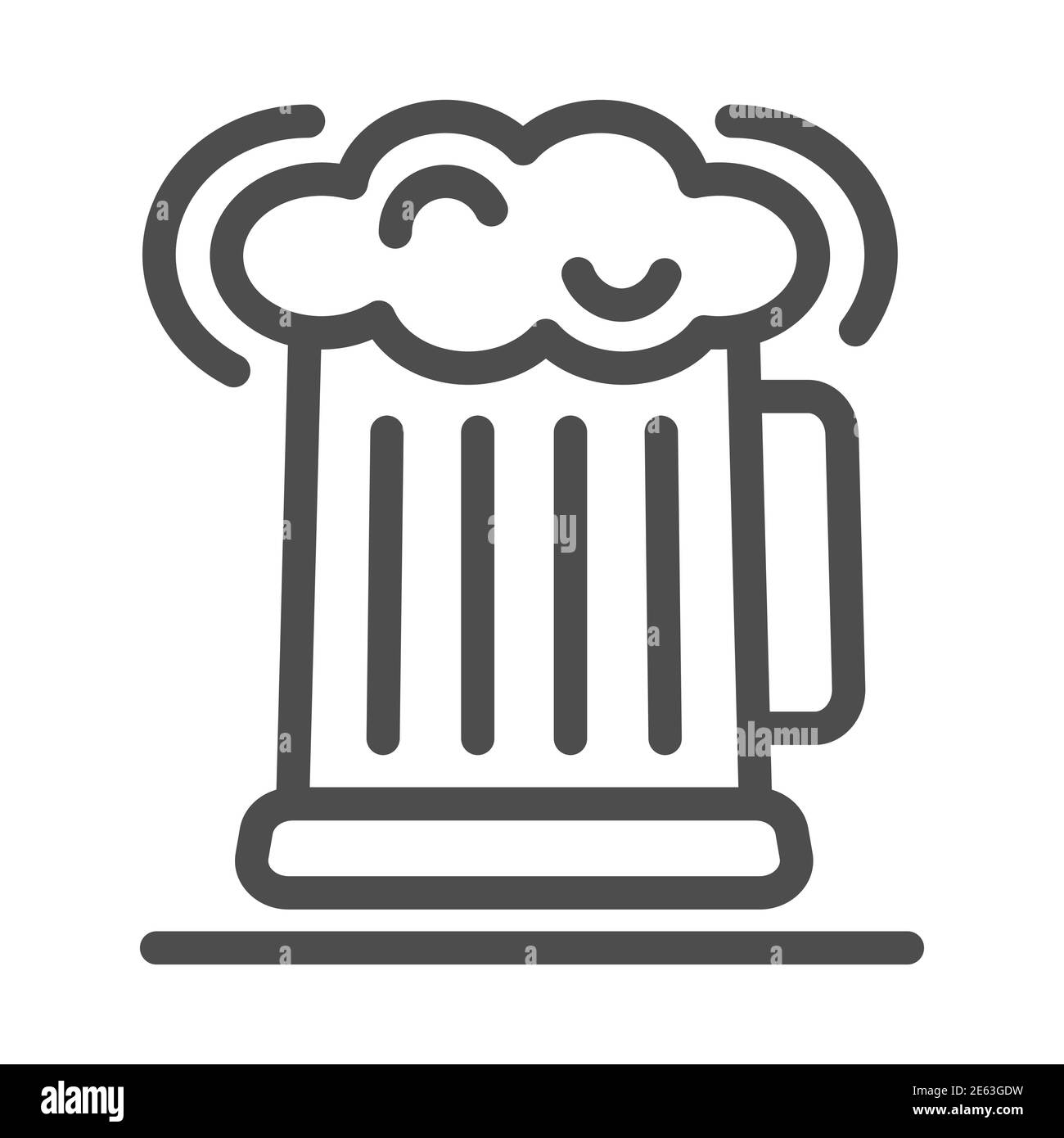 Beer line icon, beverage concept, Mug of beer sign on white background ...