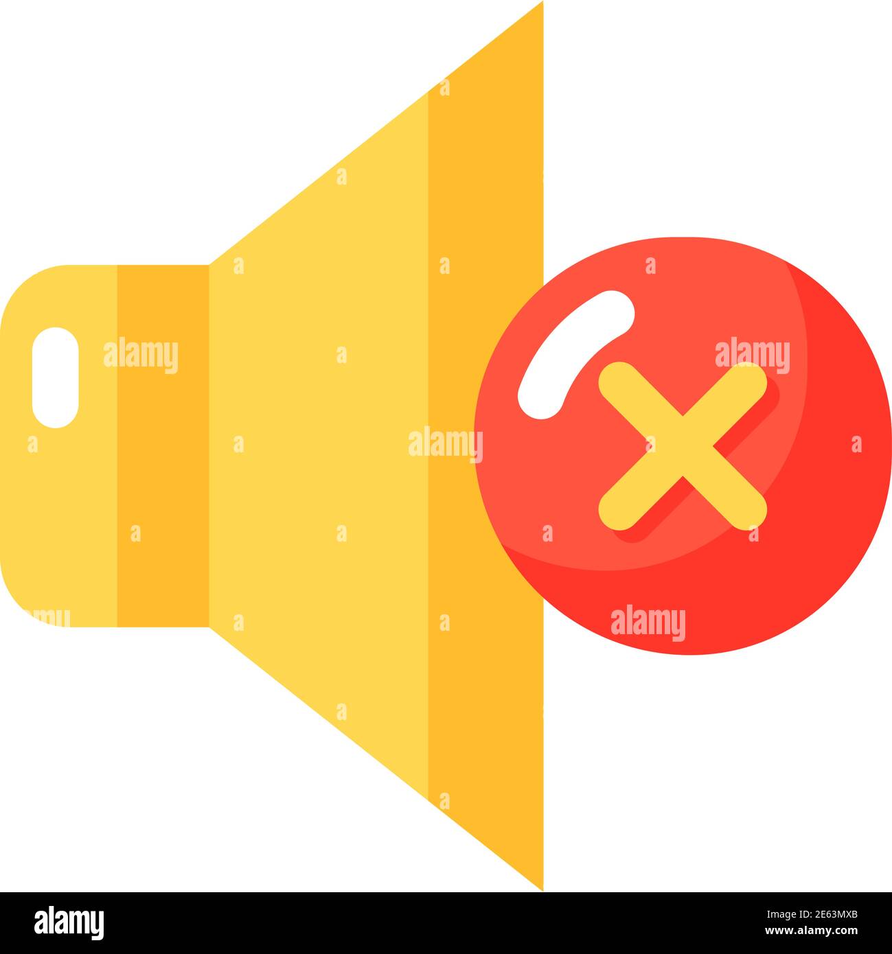 Silent mode setting vector flat color icon Stock Vector