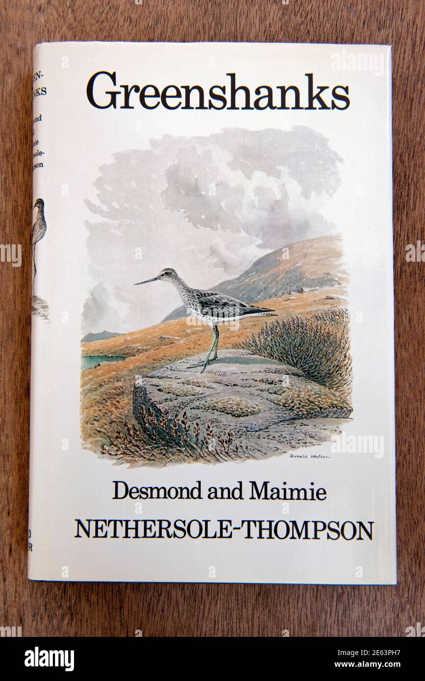 Greenshanks hardback bird book by Desmond and Maimie Nethersole-Thompson 1979 edition.  For editorial use only. Stock Photo
