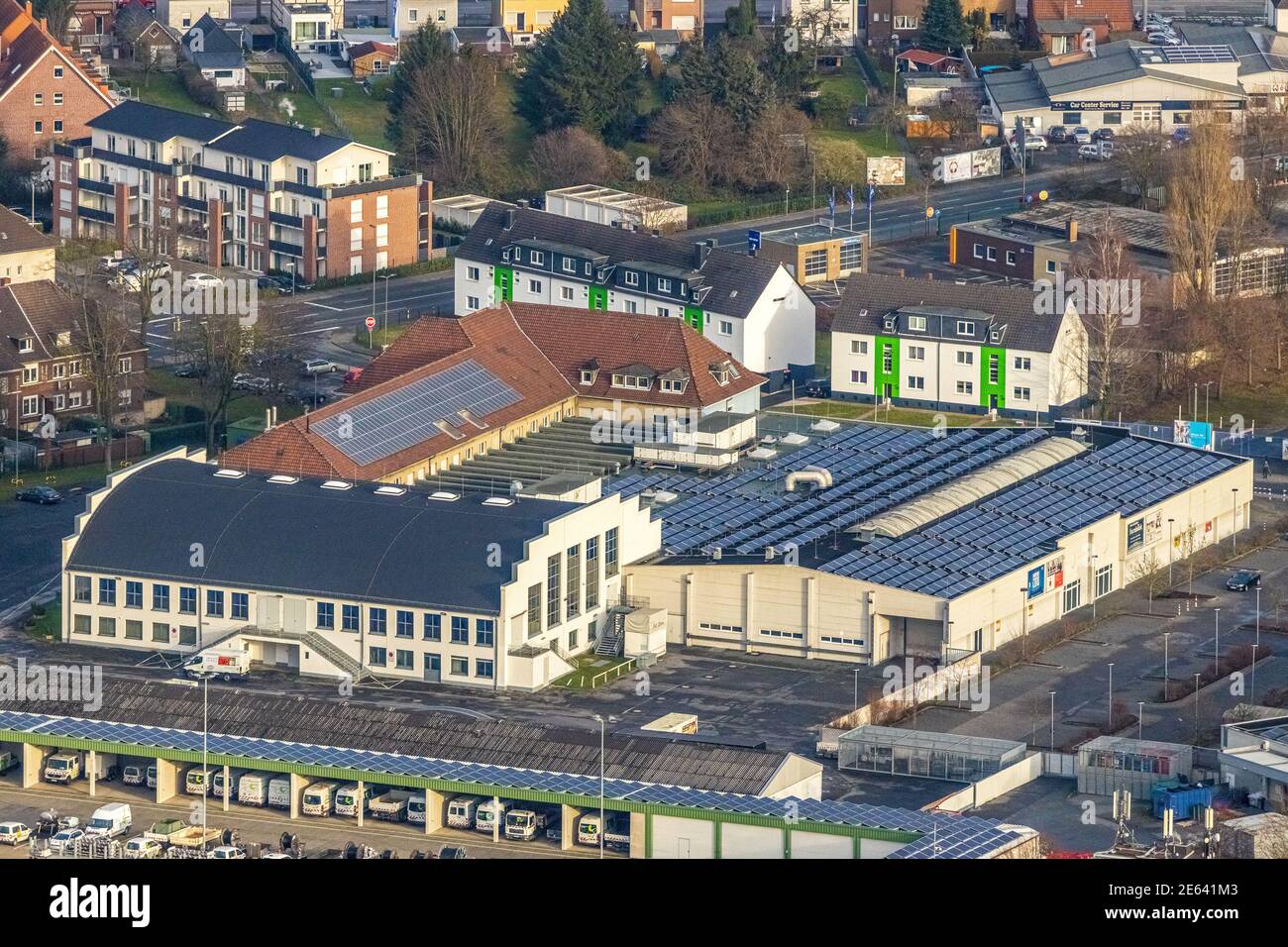 Aerial Photo Central Halls Fairground Ökonomierat-Peitzmeier-Platz in Hamm, Ruhr Area, North Rhine-Westphalia, Germany, DE, Europe, Hamm, aerial photo Stock Photo