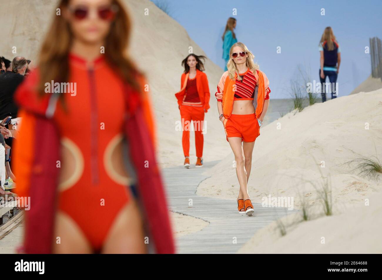 Models present creations from the Tommy Hilfiger Spring/Summer 2014  collection during New York Fashion Week, September 9, 2013. REUTERS/Lucas  Jackson (UNITED STATES - Tags: FASHION Stock Photo - Alamy
