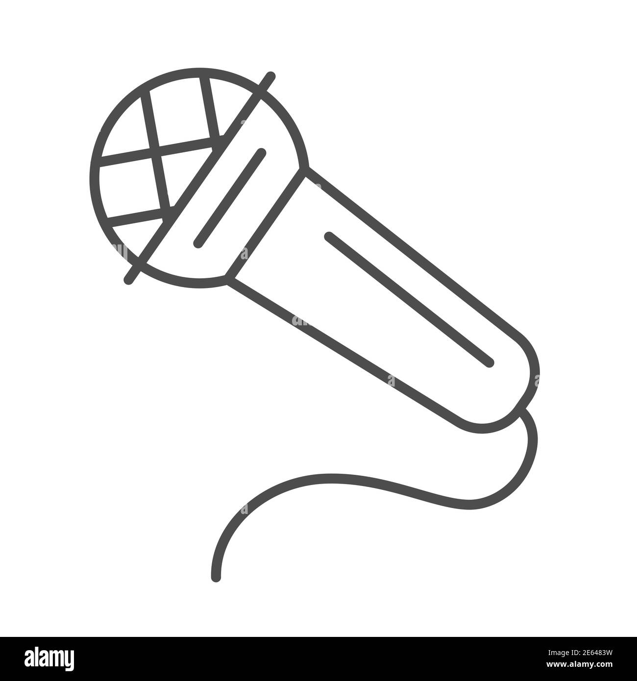 Microphone vintage monochrome icon Cut Out Stock Images & Pictures