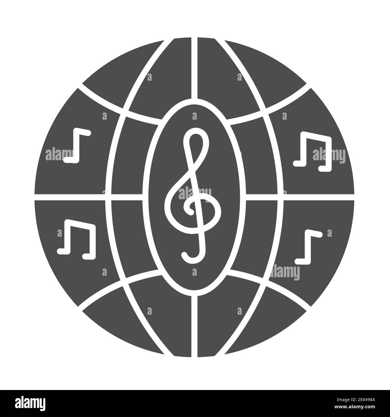 Musical disco ball solid icon, Music festival concept, Night clubs ...