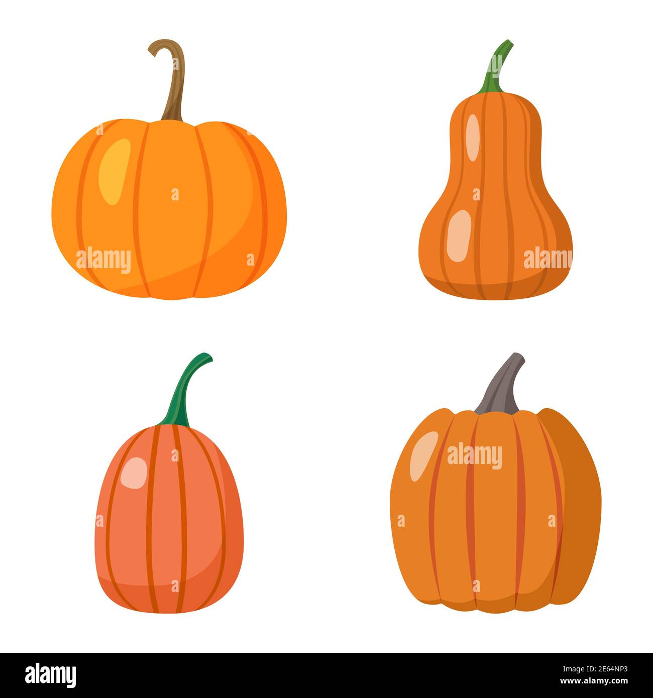 Set of pumpkins isolated on white background Stock Vector Image & Art ...