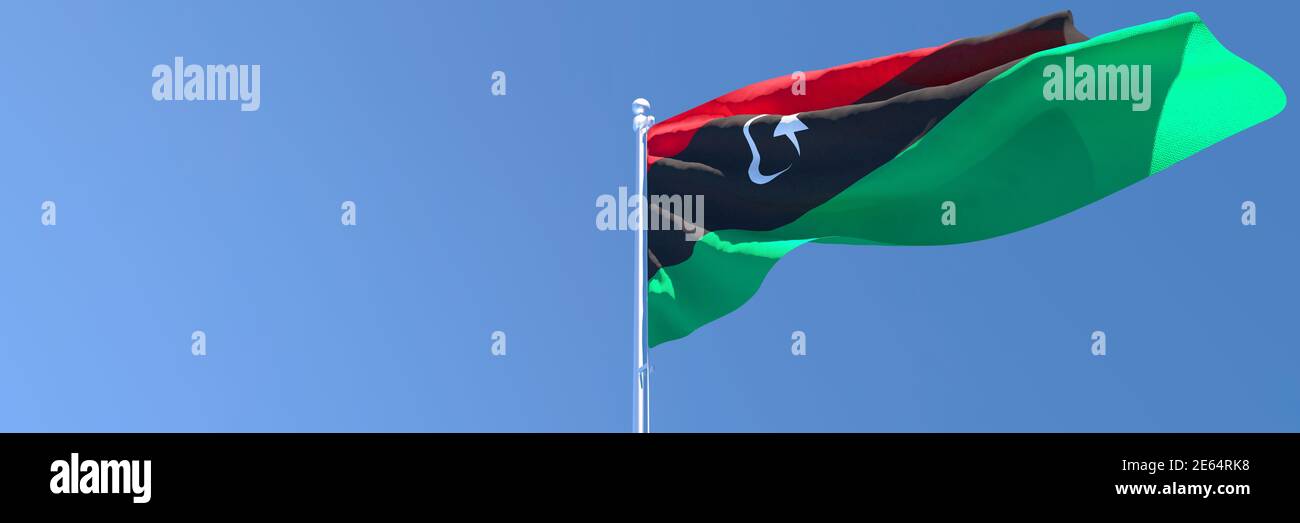 Libya flag waving 4k hi-res stock photography and images - Alamy