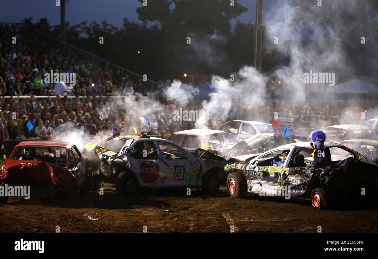 Demolition derby county fair in hires stock photography and images Alamy