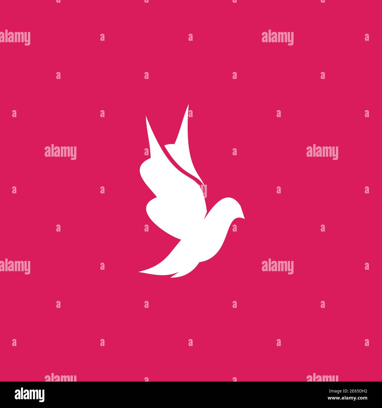 White dove logo icon design vector template Stock Vector