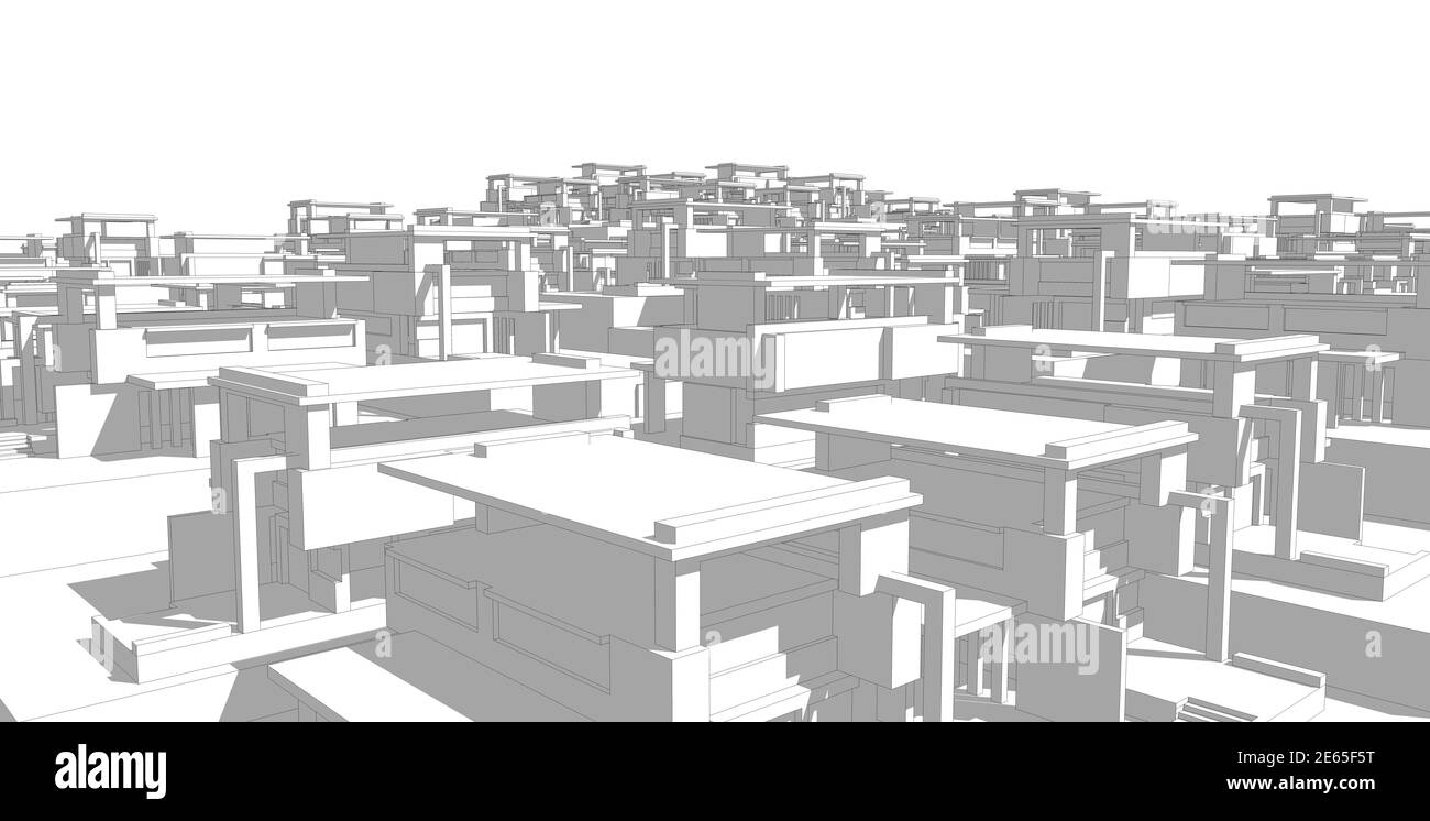 Commercial architectural drawing, cad Black and White Stock Photos ...