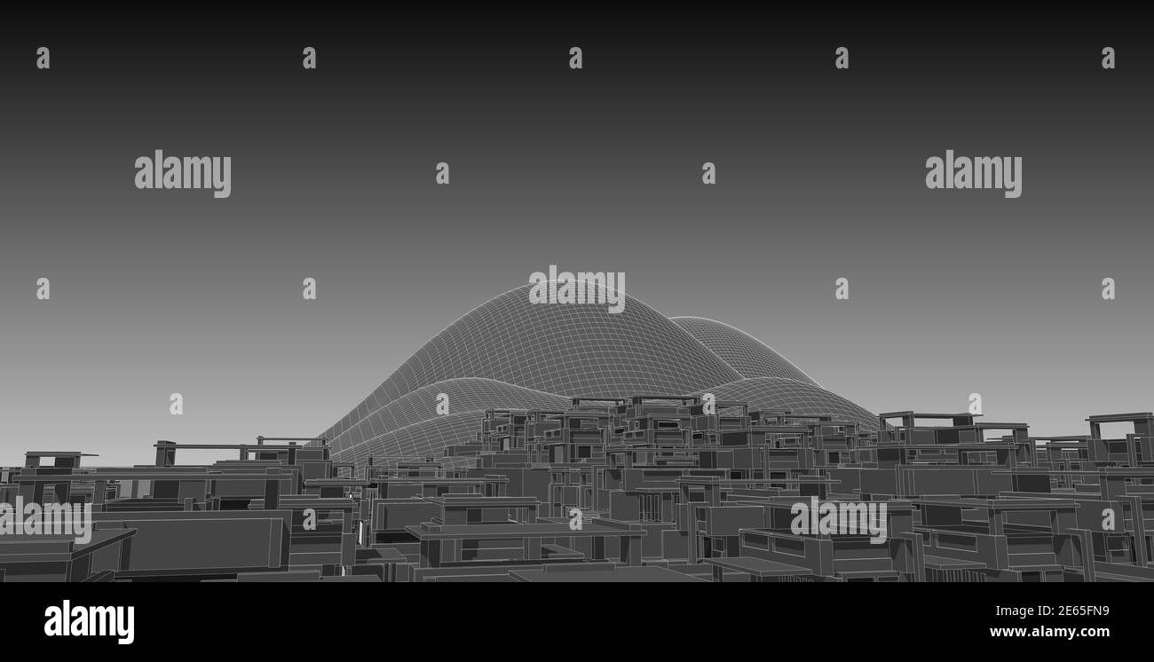 Commercial architectural drawing, cad Black and White Stock Photos ...
