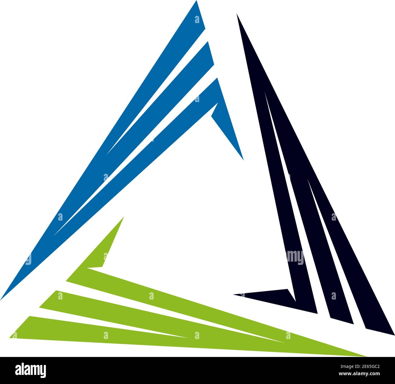 Colorful triangle icon logo design vector template Stock Vector