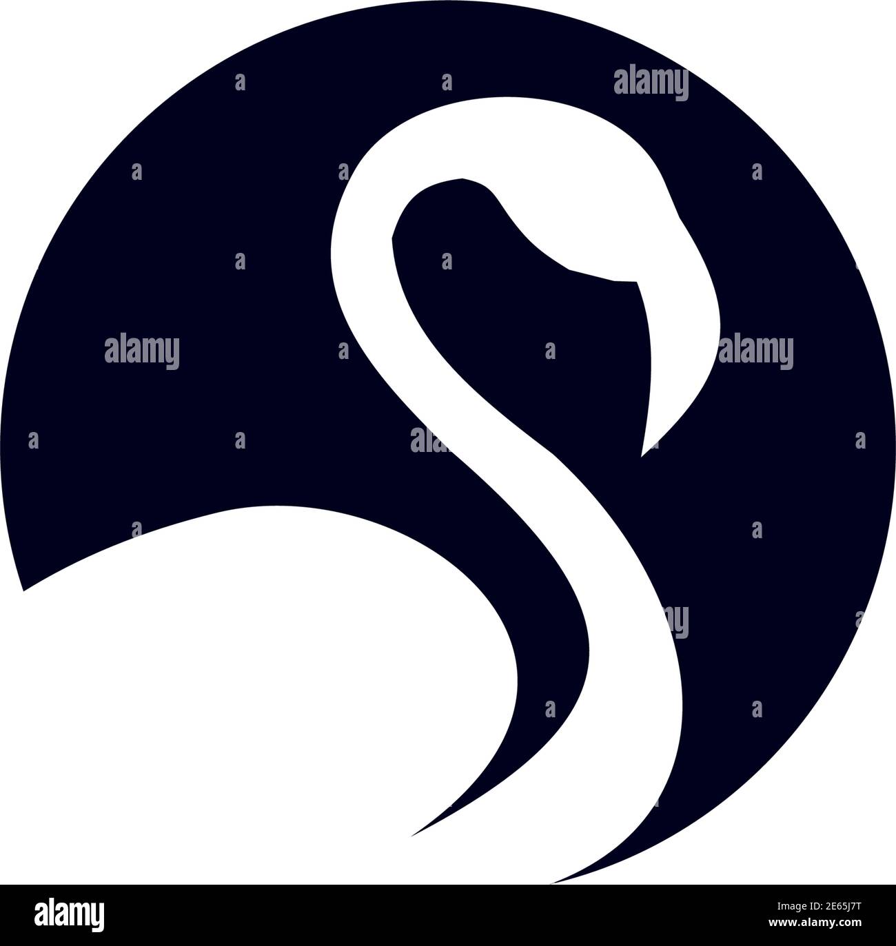 Flamingo bird icon logo design vector template Stock Vector