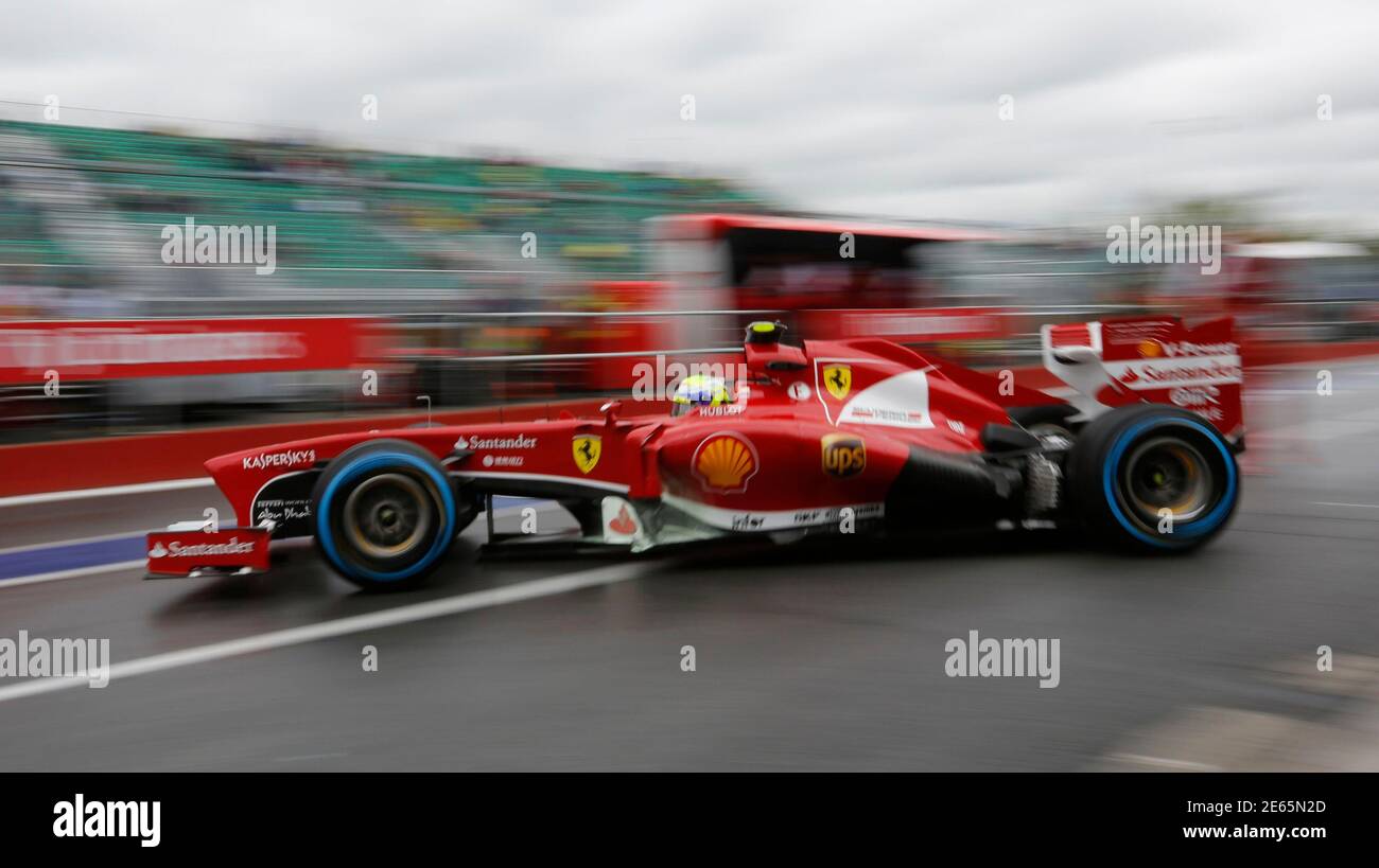 Ferrari Formula One driver Felipe Massa of Brazil drives during the first practice session of the Canadian F1 Grand Prix at the Circuit Gilles Villeneuve in Montreal June 7, 2013. REUTERS/Chris Wattie (CANADA  - Tags: SPORT MOTORSPORT F1) Stock Photo