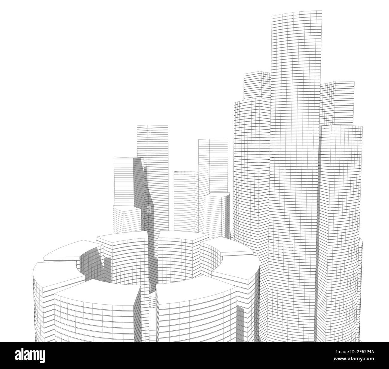 Abstract architectural drawing sketch,Illustration Stock Photo - Alamy