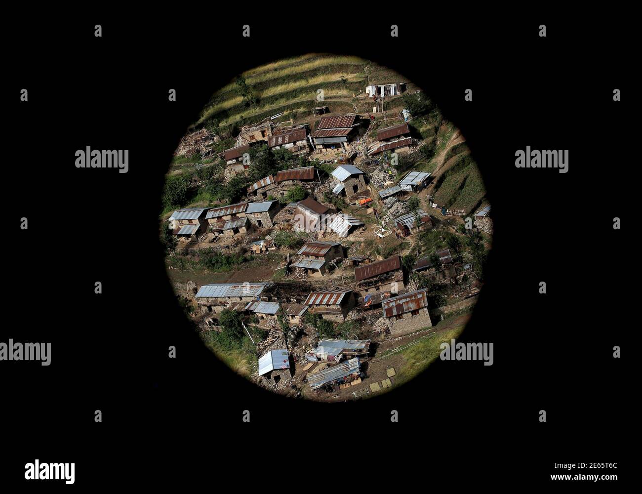 Earthquake nepal aerial hi-res stock photography and images - Alamy