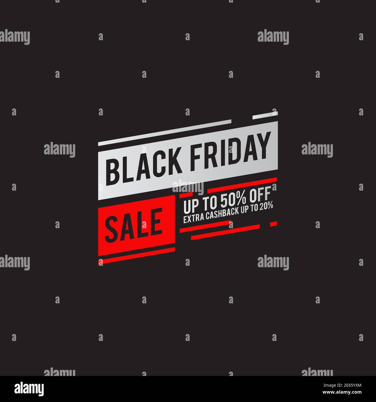 Black friday sales advertisement emblem design vector template illustration Stock Vector