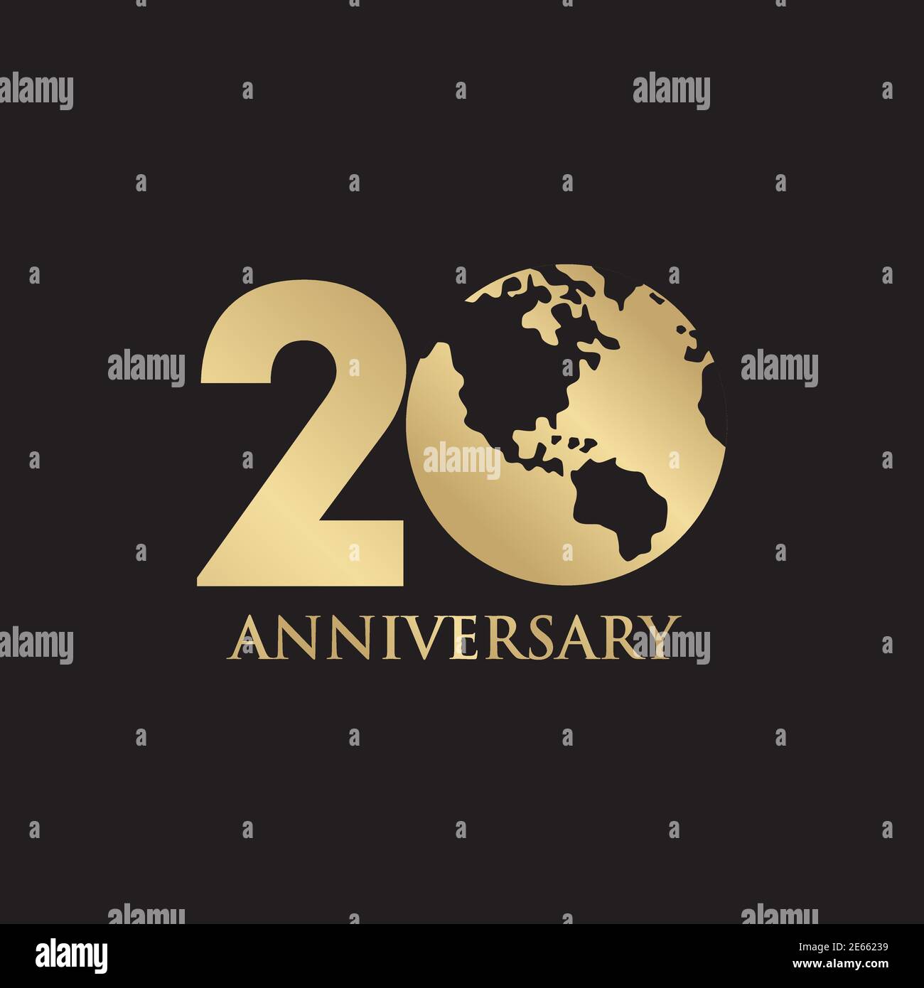 20th year anniversary emblem luxury logo design vector template Stock ...