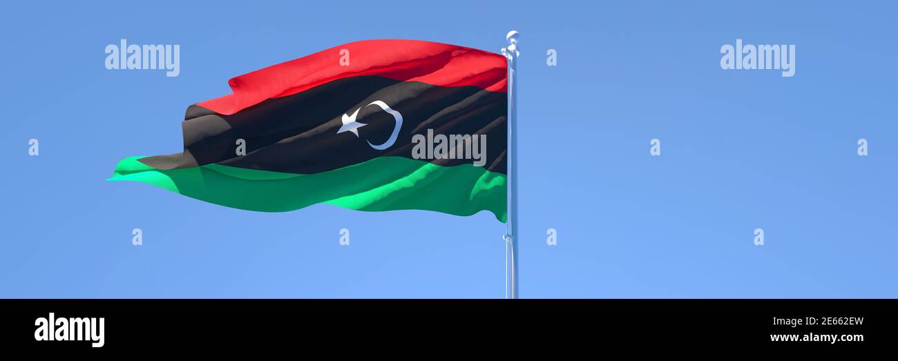 Libya flag waving 4k hi-res stock photography and images - Alamy