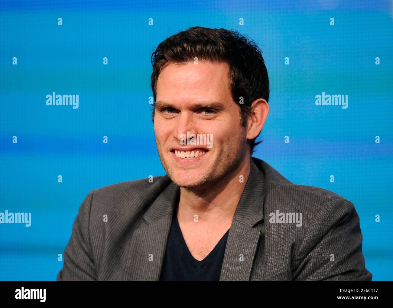 Actor Steven Pasquale takes part in a panel discussion of NBC Universal's series 'Do No Harm' during the 2013 Winter Press Tour for the Television Critics Association in Pasadena, California January 6, 2013. REUTERS/Gus Ruelas (UNITED STATES - Tags: ENTERTAINMENT) Stock Photo