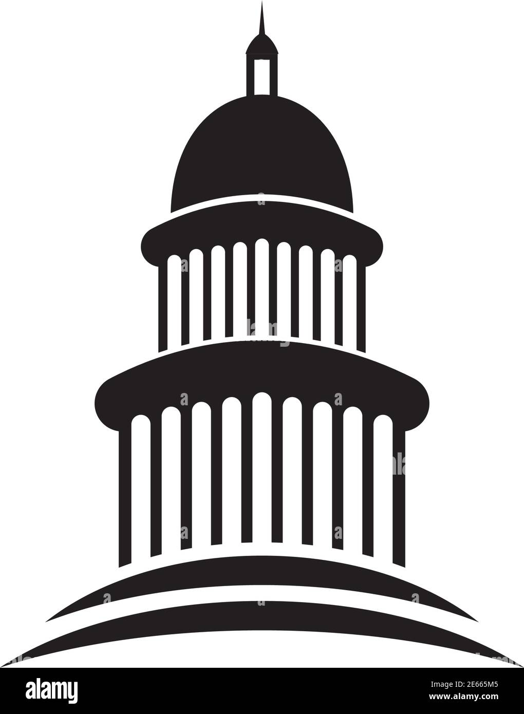Capitol building landmark logo design inspiration vector template Stock