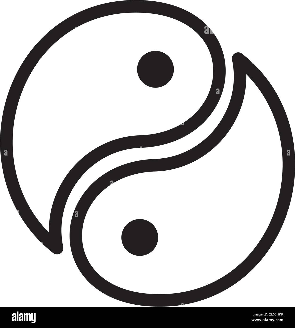 Yin yang circle icon logo design inspiration vector illustration ...