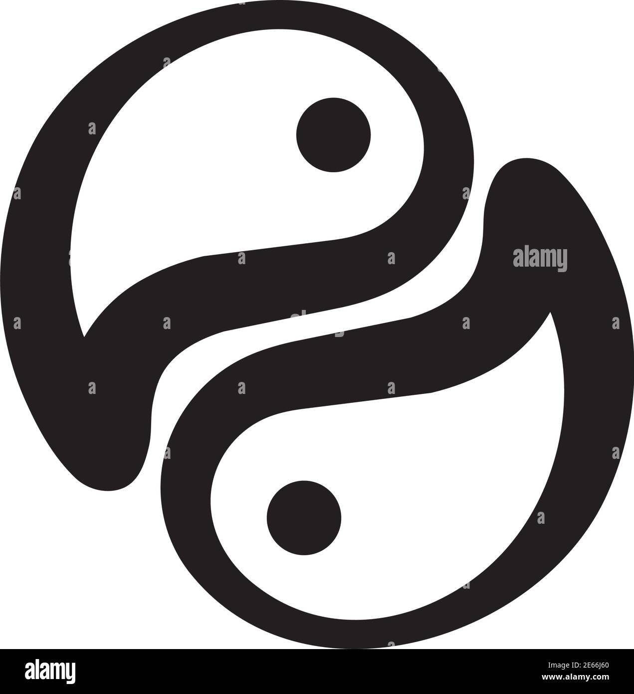 Yin yang circle icon logo design inspiration vector illustration ...