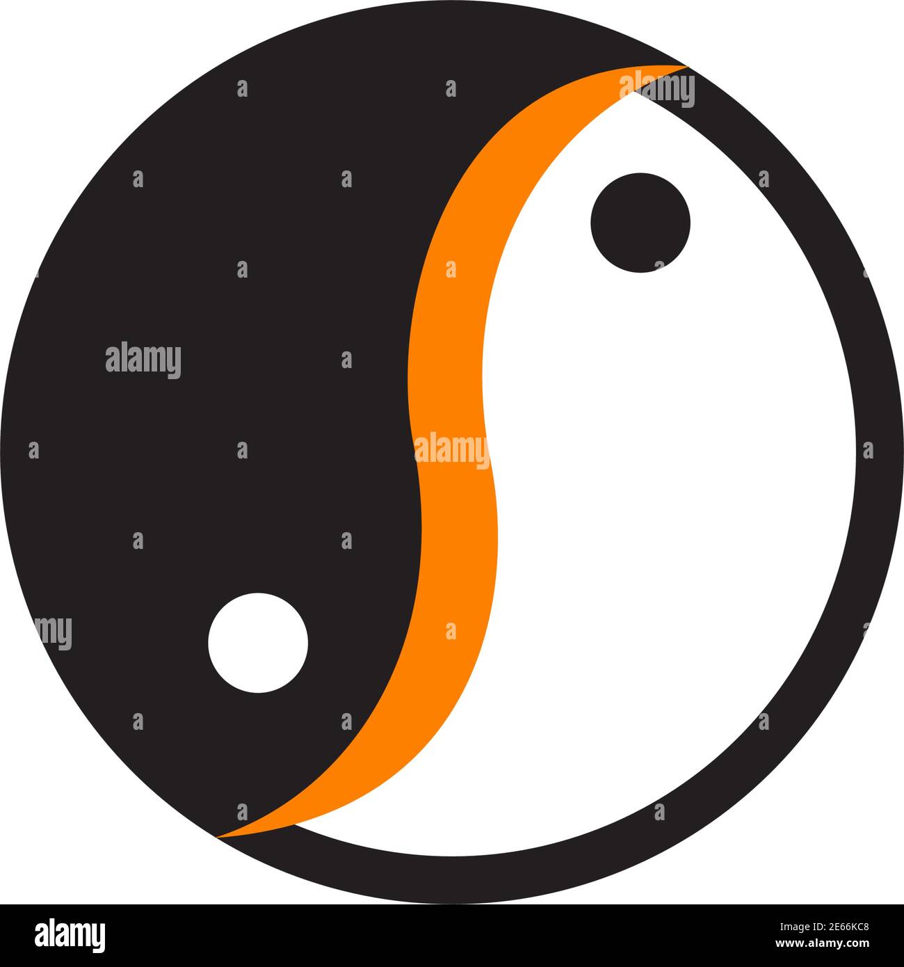 Yin yang circle icon logo design inspiration vector illustration ...
