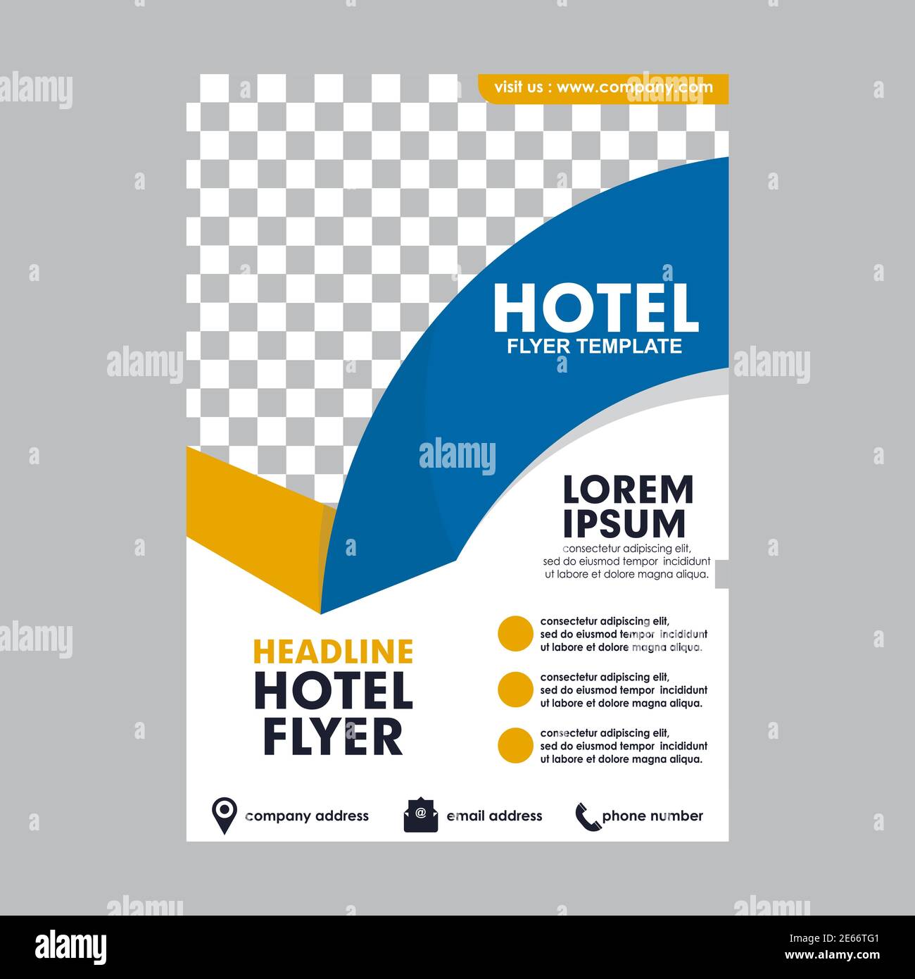A4 size flyer design illustation vector template Stock Vector