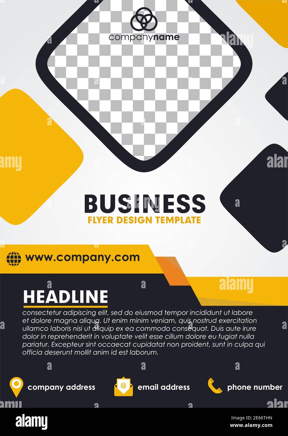 A4 size flyer design illustation vector template Stock Vector