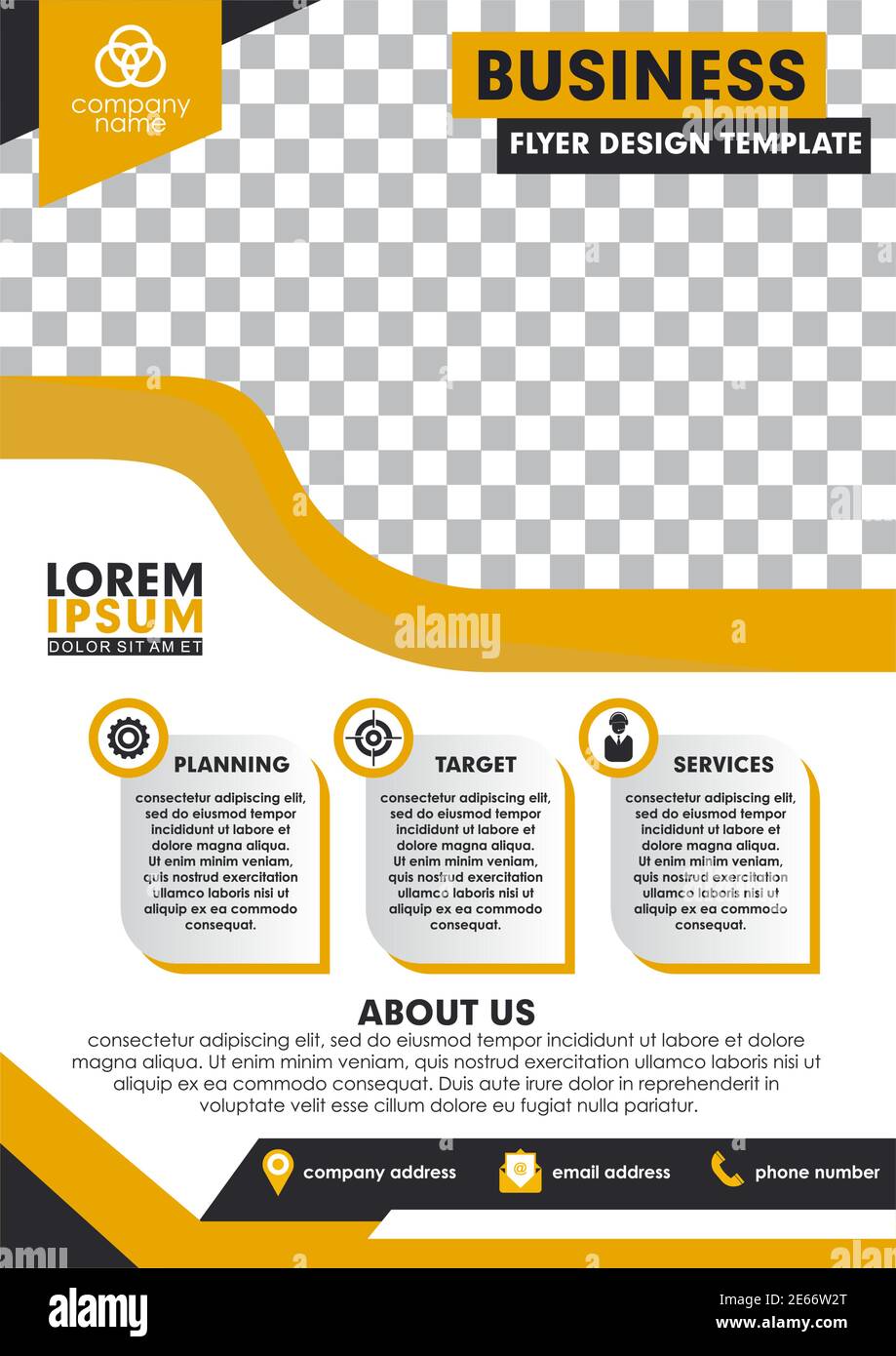 A4 size flyer design illustation vector template Stock Vector